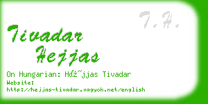 tivadar hejjas business card